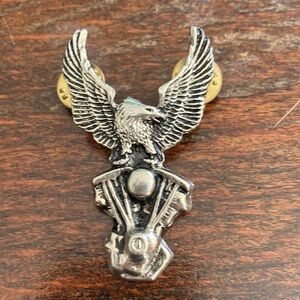 Vintage Biker Pin Harley Style